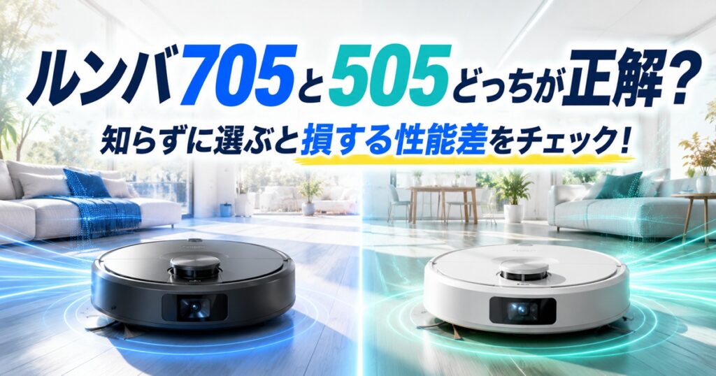 ルンバMax705とPlus505の違い11項目を比較!どんな人におすすめ?